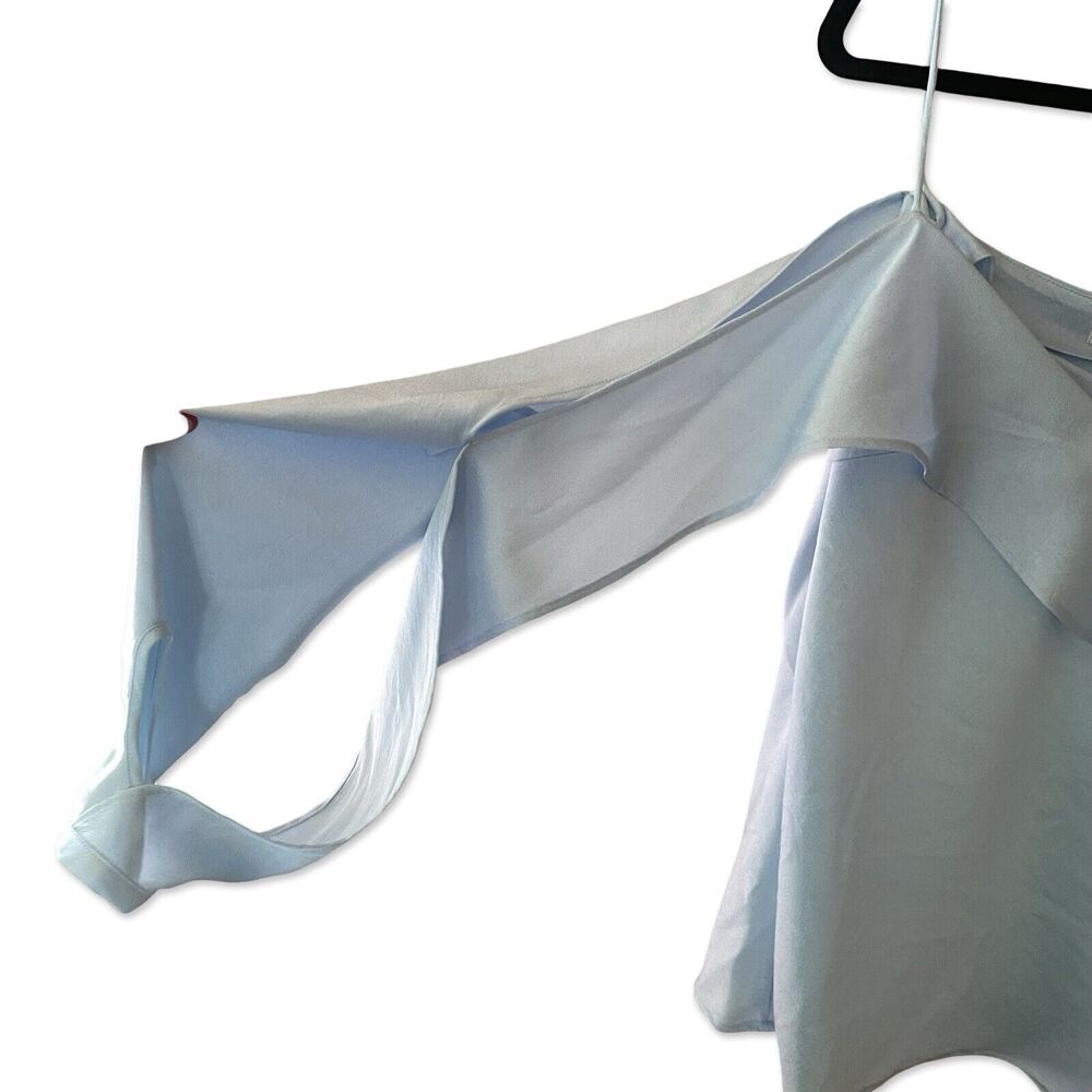 Jonathan Simkhai Light Blue Ruffle Blouse - Picture 8 of 16